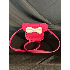 Adorable Mouse Ear Crossbody Purse Pink White Bow Kids Girls Cute Mini Bag